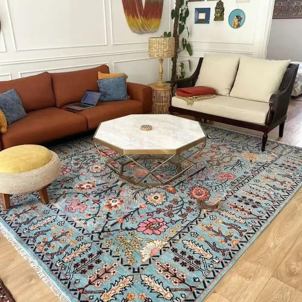 Buy Hand-Knotted Carpets with intricate craftsmanship, detailed patterns, and a timeless artisanal finish.