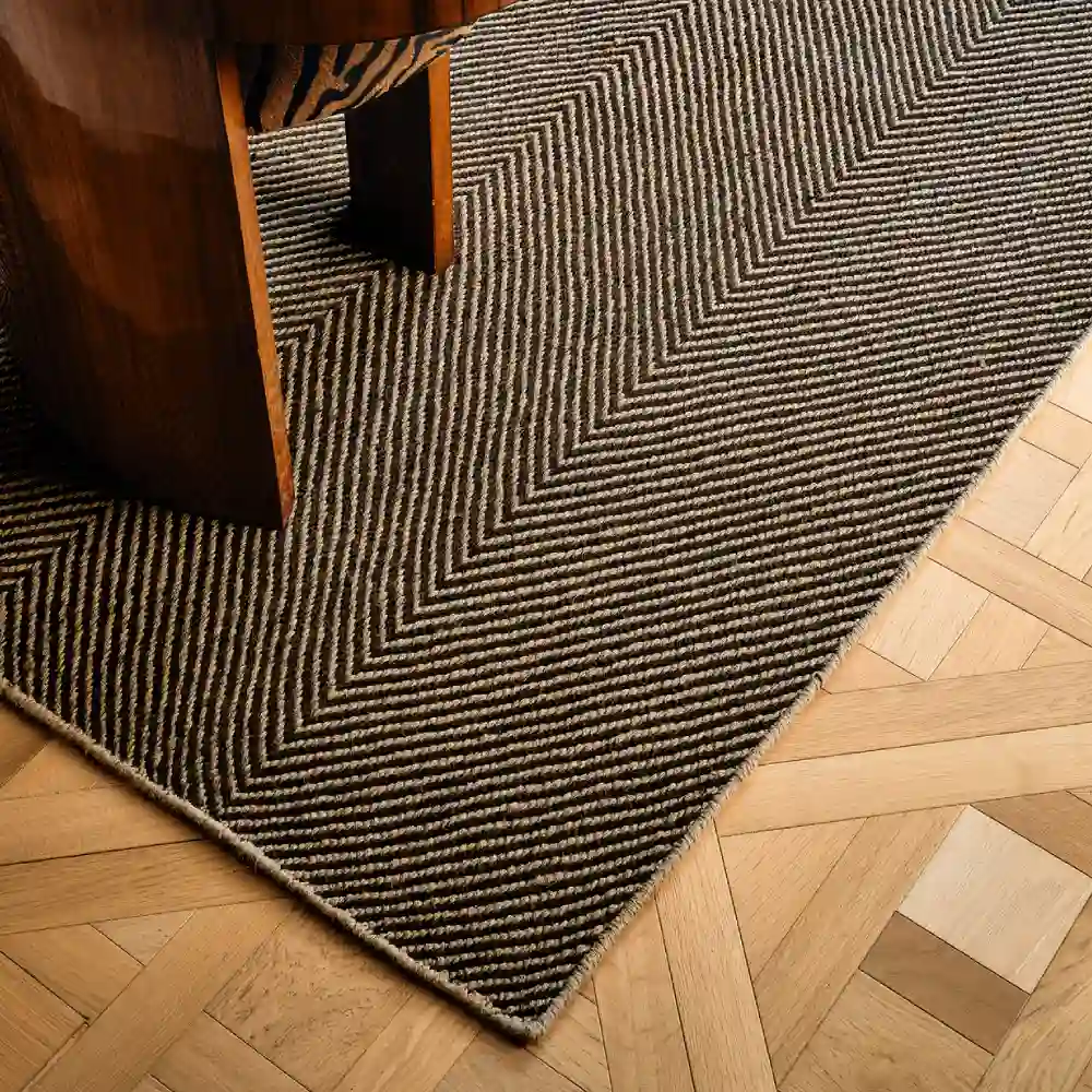 Jute Herringbone Runner – Get natural texture and timeless style for hallways, stairs, and narrow spaces.