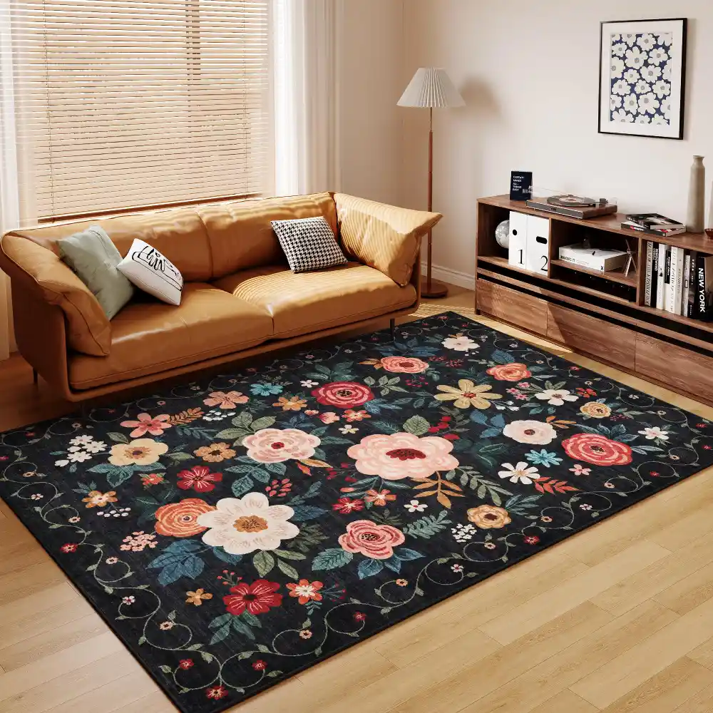 Shop Floral Carpets with botanical motifs and graceful patterns to bring a fresh decorative feel indoors